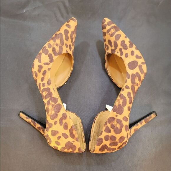 BRAND NEW MOSSIMO ANIMAL PRINT D'ORSAY POINTED TOE SLIP-ON HIGH HEEL PUMP - Picture 10 of 13